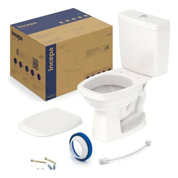 Vaso Sanitário Incepa Art Branco com Caixa Acoplada e Assento — Sem marca